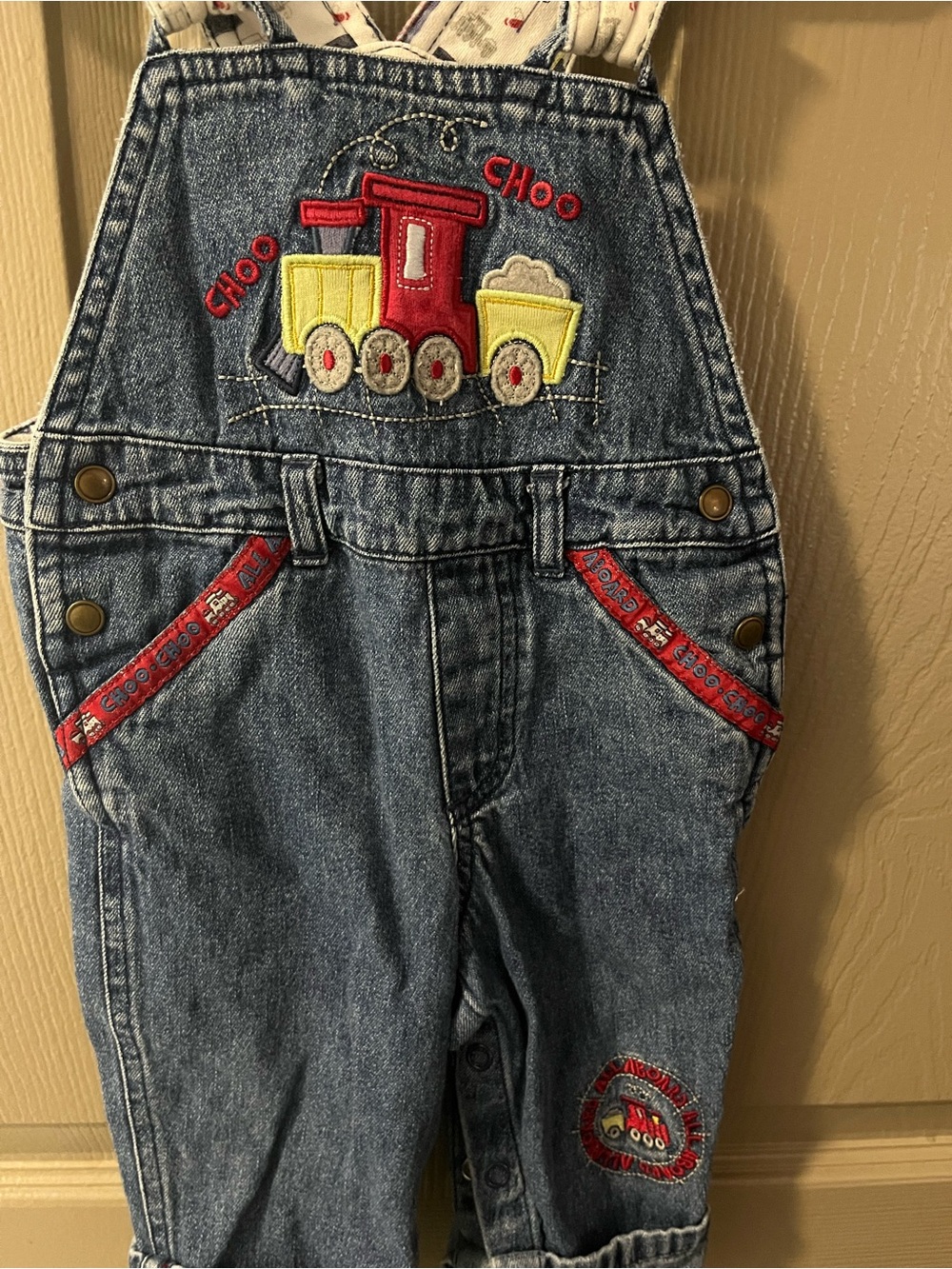 Denim Train Overalls for Kids - Blue
